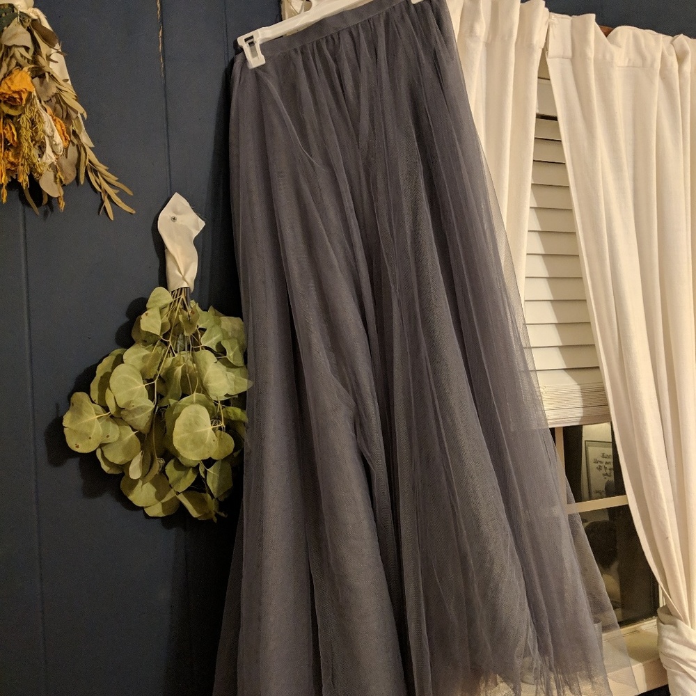 Skylar Tulle Revelry Skirt in Stella Blue- Size 6